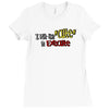 i put the cute in execute Ladies Fitted T-Shirt