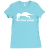 t rex hates pushups funny Ladies Fitted T-Shirt