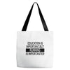 running is importanter Tote Bags