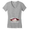 November Peeking Out Baby Girl Women's V-Neck T-Shirt