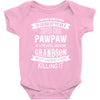 Super Cool Pawpaw Of A Freaking Awesome Grandson Baby Onesie