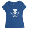 rock skull Women's Triblend Scoop T-shirt
