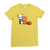 panda hug Ladies Fitted T-Shirt