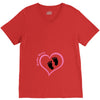 Custom baby girl name maternity design V-Neck Tee