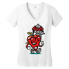apple a day Women's V-Neck T-Shirt