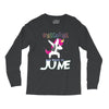 unicorns are born in june Long Sleeve Shirts