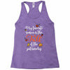 my favorite season is the fall of the patriarchy Racerback Tank