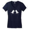 trex i love you this much Women's V-Neck T-Shirt