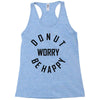 donut worry be happy Racerback Tank