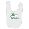merry christmas green glitter Baby Bibs