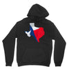 Eroded Texas Map With Flag Unisex Hoodie
