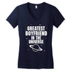 Greatest Boyfriend In The Universe Women's V-Neck T-Shirt