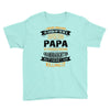 Super Cool Papa Of A Freaking Awesome Granddaughter Youth Tee