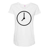 clock Maternity Scoop Neck T-shirt