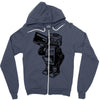 dance robot music old Zipper Hoodie