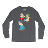 popeye spinach retro mens funny Long Sleeve Shirts