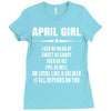Super April Girl Ladies Fitted T-Shirt
