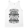 Real Kings Are Born On September 1 Tank Top