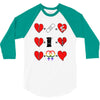 ls lesbian full heart 3/4 Sleeve Shirt