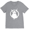 new v for vendetta logo V-Neck Tee