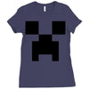 creeper face Ladies Fitted T-Shirt