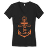 anchored faith Women's V-Neck T-Shirt