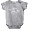 get your geek on white type tee Baby Onesie