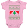 ugly sweater dinosour Baby Bodysuit