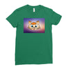 Orange cat Ladies Fitted T-Shirt