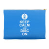 keep calm and disc golf on target frisbee basket Accessory Pouches