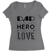 dad a son's first hero a daughters first love Women's Triblend Scoop T-shirt
