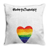 Worth The Wait Rainbow Throw Pillow