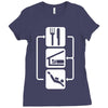v2 eat sleep scuba dive Ladies Fitted T-Shirt