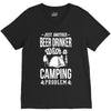 beer drinker camping!! V-Neck Tee