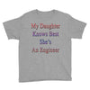 my daughter knows best shes anengineer Youth Tee