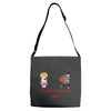 you have stolen my heart 2 Adjustable Strap Totes