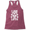 i am the one who lifts Racerback Tank