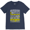 Legends Are Born In November V-Neck Tee