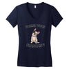 high end french bulldog Women's V-Neck T-Shirt