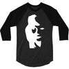 sax player lady face optical illusion 3/4 Sleeve Shirt