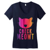CHECK MEOWT CAT Women's V-Neck T-Shirt