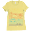 summer zone line Ladies Fitted T-Shirt
