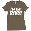 i'm the boss funny nerd Ladies Fitted T-Shirt