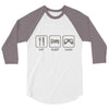 eat,sleep,game 3/4 Sleeve Shirt