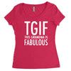 tgif grandma fabulous funny Women's Triblend Scoop T-shirt