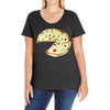 Pizza Slice Big Ladies Curvy T-Shirt