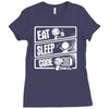 v3 eat sleep code Ladies Fitted T-Shirt