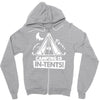 white ink camping is in tents funny Zipper Hoodie