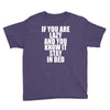 if you're lazy and you know it stay in bed Youth Tee