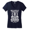 dont mess with my tackle Women's V-Neck T-Shirt